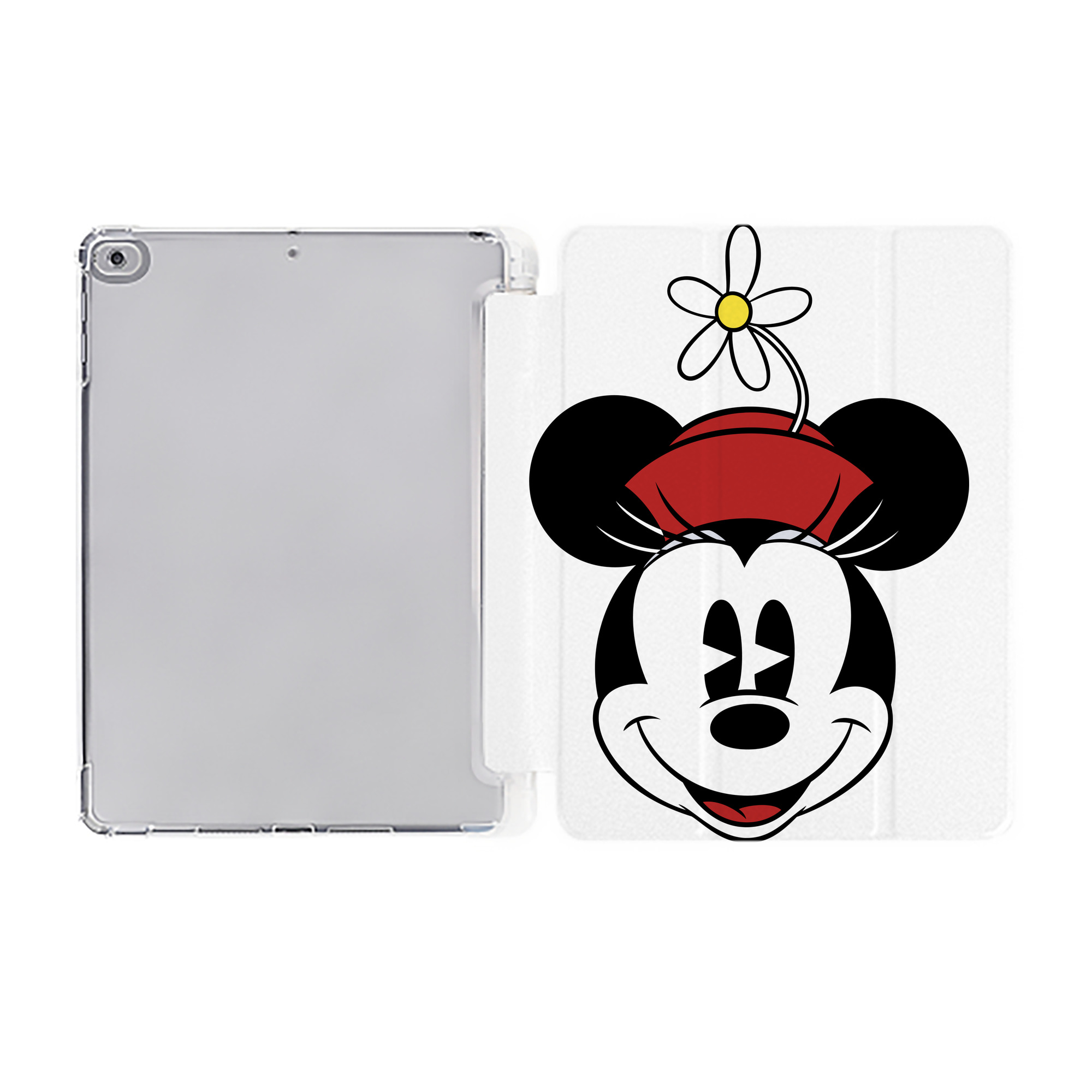 ミッキーマウス Mickey Mouse IPad ケース ペン収納付き 三つ折りスタンド PUレザー×シリコン 対応機種9.5/10.5/10.9インチ